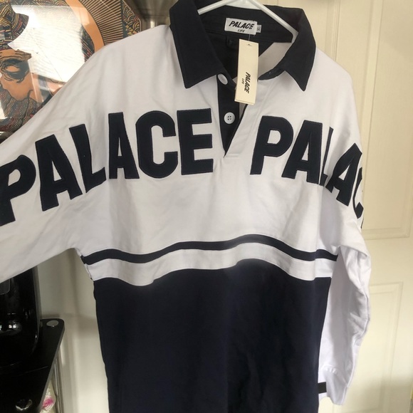 PALACE LIFE SS19 Long Sleeve Polo - Picture 3 of 3